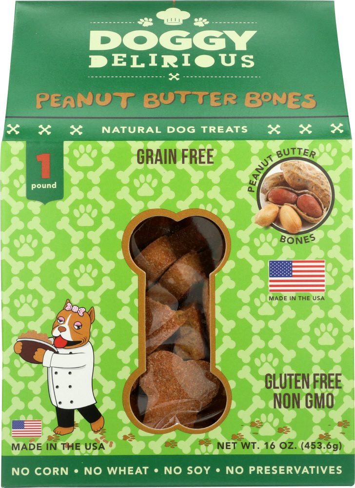 Picture of Doggy Delirious KHFM00287437 Dog Bone Grain Free Peanut Butter - 16 oz