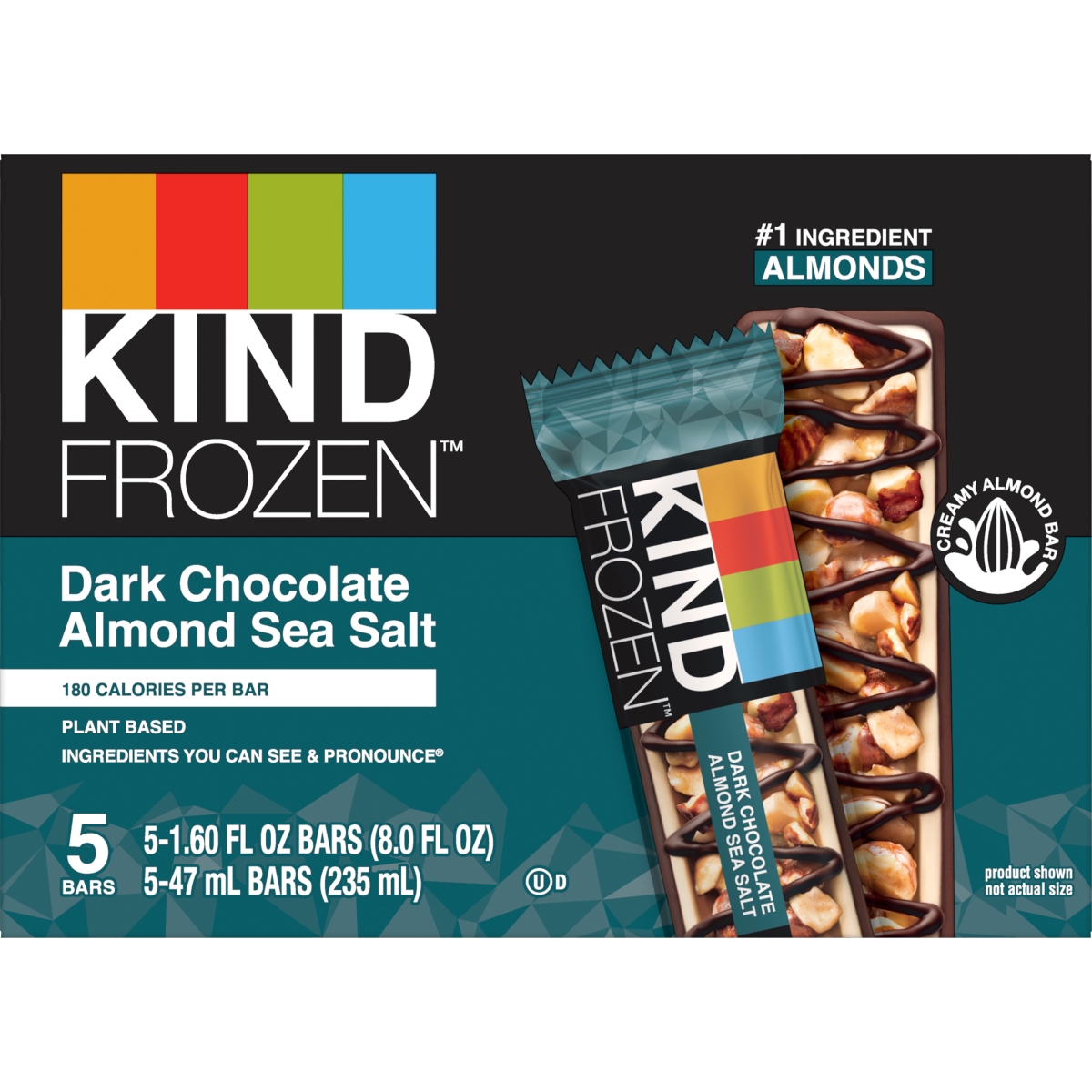 Picture of Kind KHCH00358928 8.15 oz Dark Chocolate Almond Sea Salt Bar