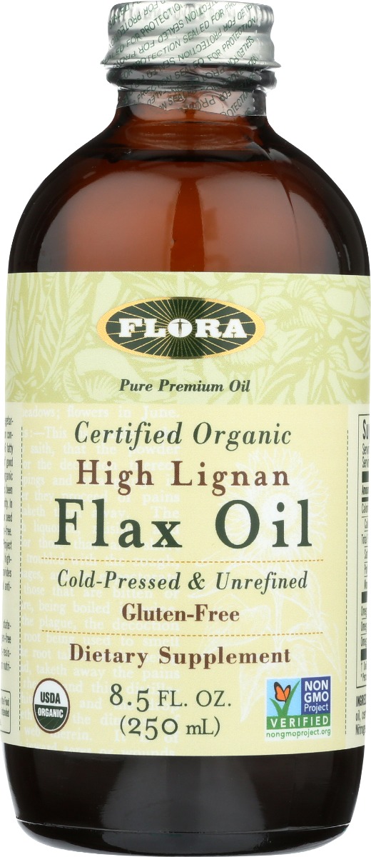 Picture of Flora Health KHRM00370880 8.5 fl oz High Lignan Flax Oil