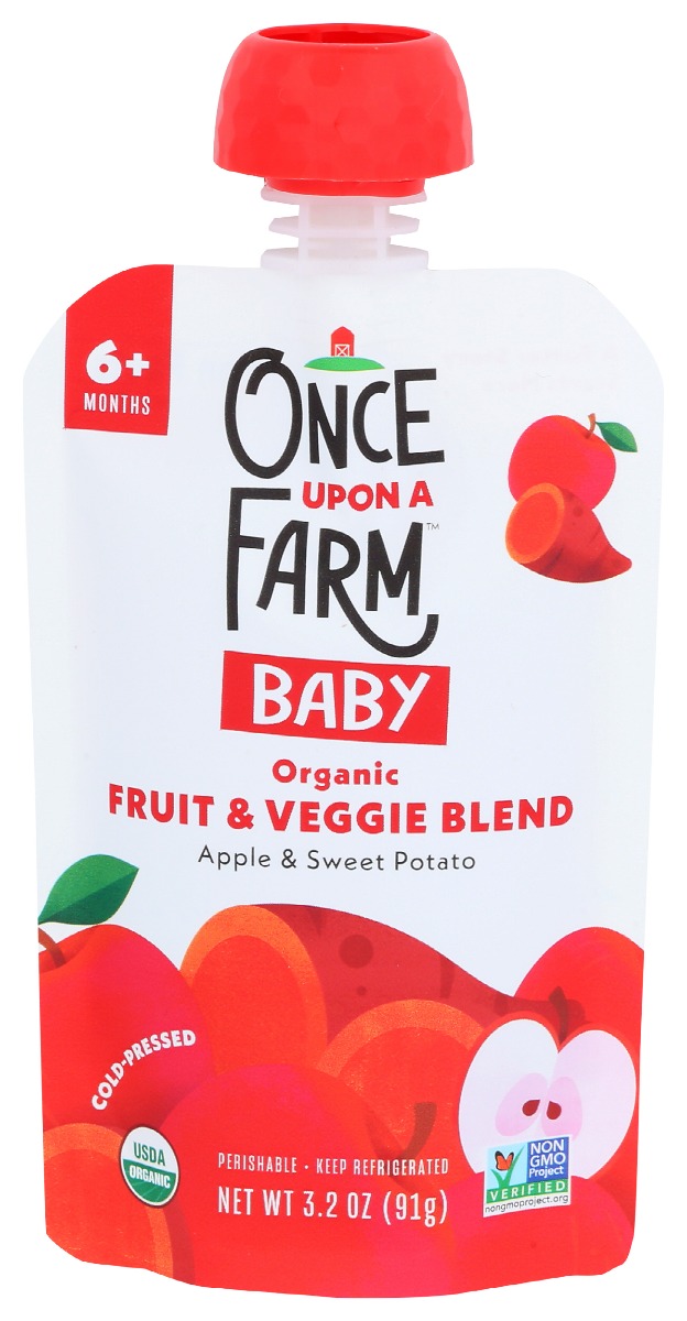 Picture of Once Upon a Farm KHCH00372817 3.2 oz Apple & Sweet Potato Baby Blend