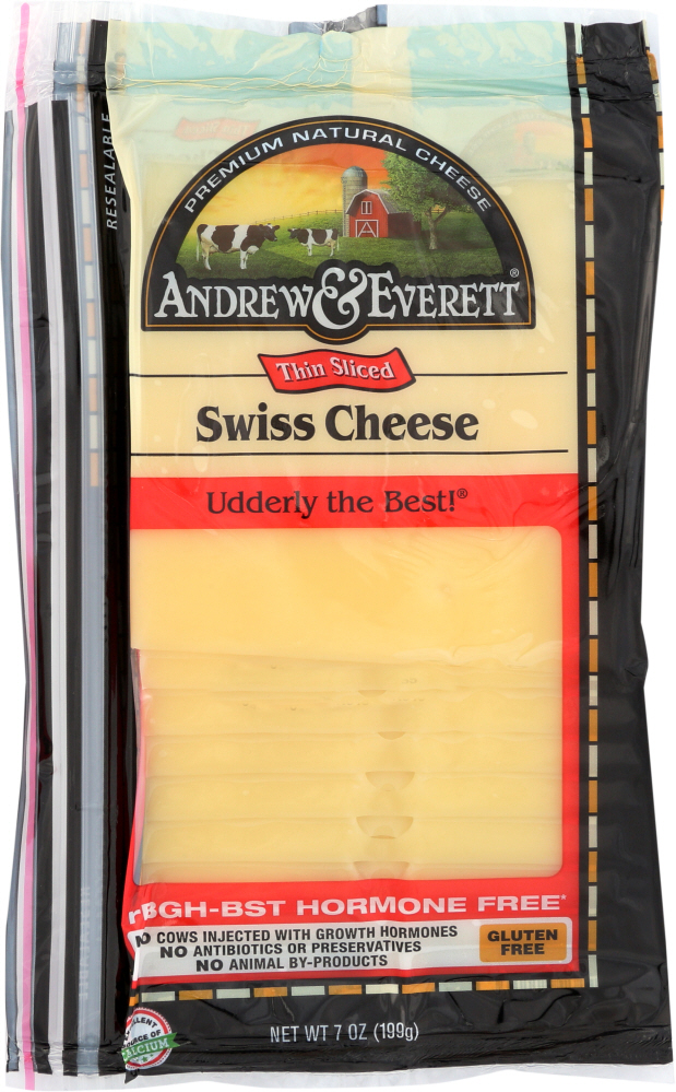Picture of Andrew & Everett KHFM00330399 7 oz Swiss Sliced Cheese