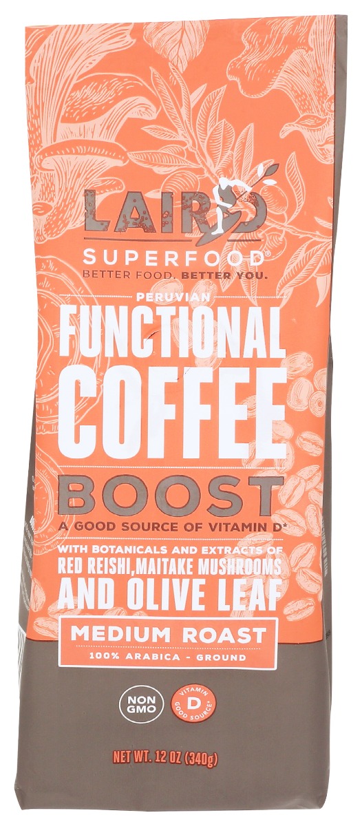 Picture of Laird Superfood KHRM00382029 12 oz Boost Medium Roast Ground Coffee