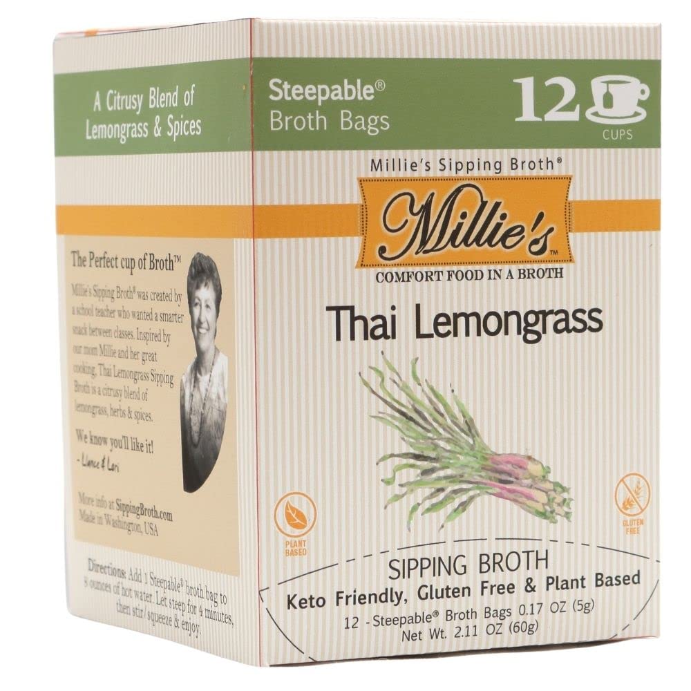 Picture of Millies Sipping Broth KHRM00407252 Thai Lemongrass Broth Soup Bags - 12 Count