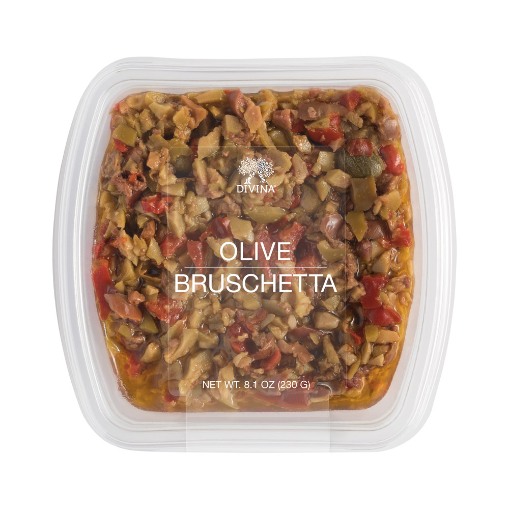 Picture of Divina KHRM00337456 7.8 oz Olives Bruschetta Food