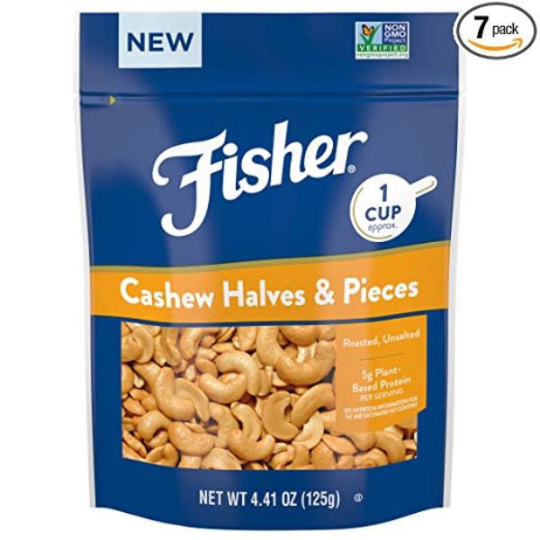 Picture of Fisher KHRM00399930 4.41 oz Roast Unsalt Split Cashew