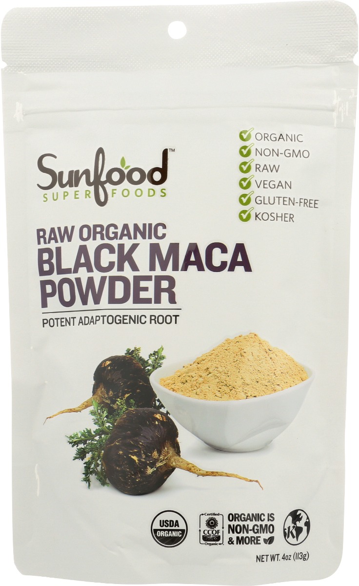 Picture of Sunfood Superfoods KHRM00358964 4 oz Organic Black MACA Powder