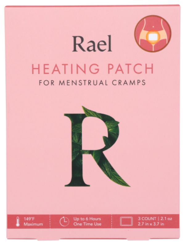 Picture of Rael KHLV00376058 Heating Patch for Menstrual Cramps, 3 Count