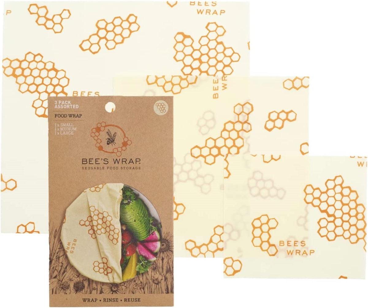 Picture of Bees Wrap KHLV00390520 Beeswax Botanical Assorted Wrap, Blue - Set of 3
