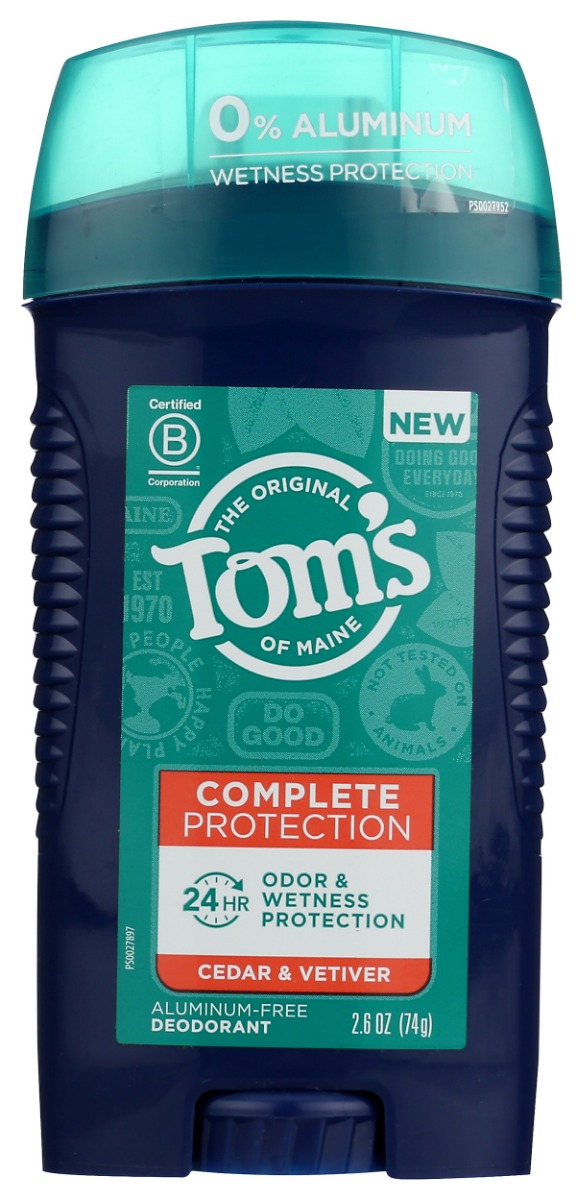 Picture of Toms of Maine KHCH02208129 2.6 oz Complete Protection Cedar & Vetiver Deodorant