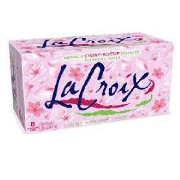 Picture of La Croix KHCH00397838 96 fl oz cherry Blosso Sparkling Water - Pack of 8