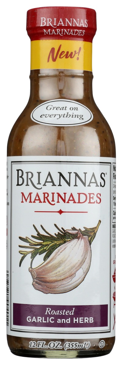 Picture of Briannas KHRM02206936 12 oz Roasted Garlic & Herb Marinade Sauce