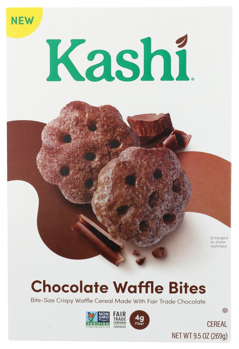 Picture of Kashi KHLV02201371 9.5 oz Cereal Waffle Crisp Chocolate Biscuits