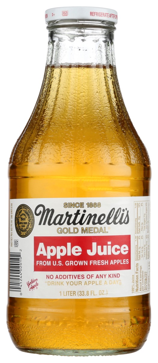 Martinelli KHLV02202942 33.8 fl. oz Apple Juice -  Martinellis