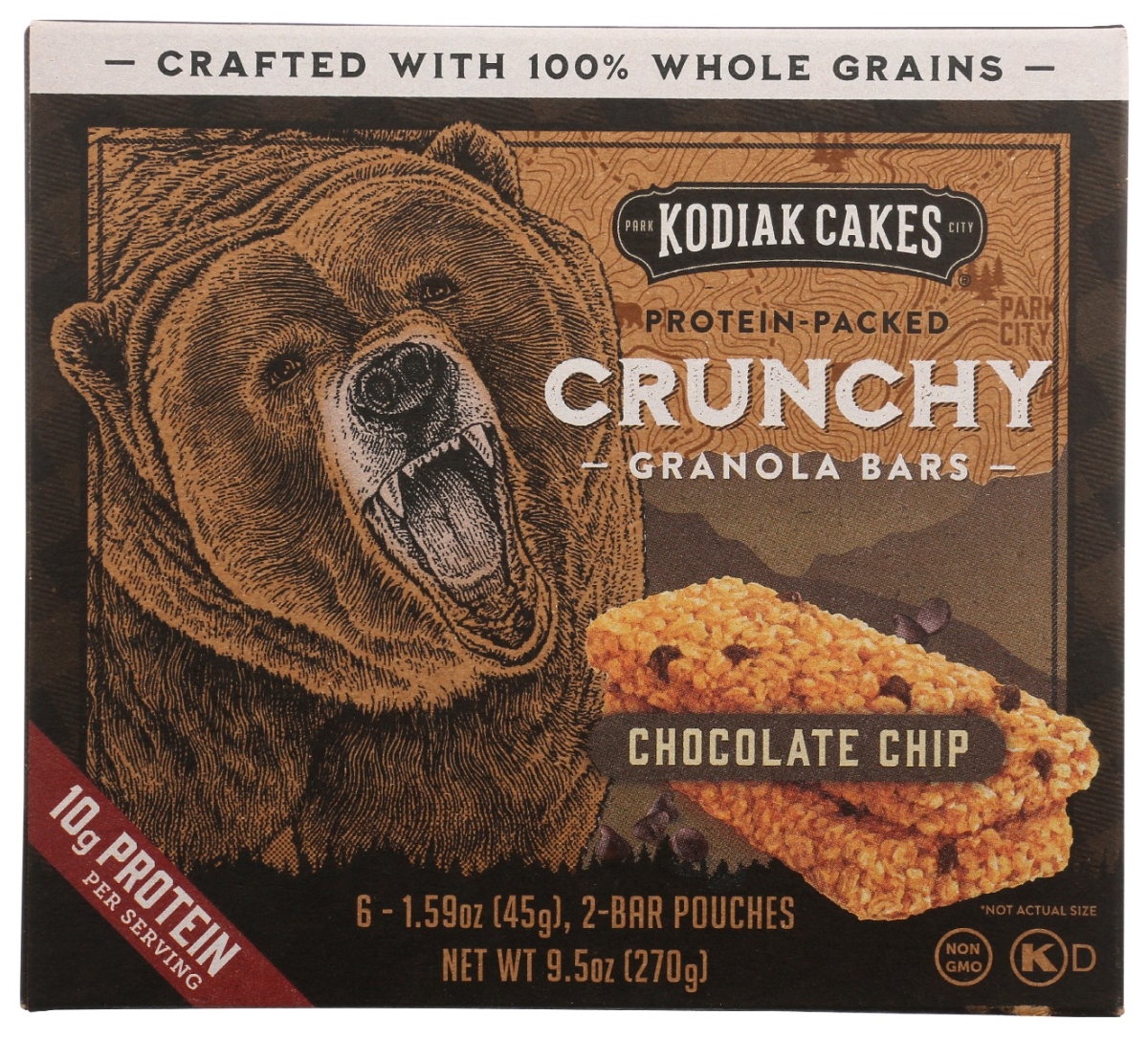 Picture of Kodiak KHRM00360022 9.5 oz Chocolate Chip Crunchy Granola Bars