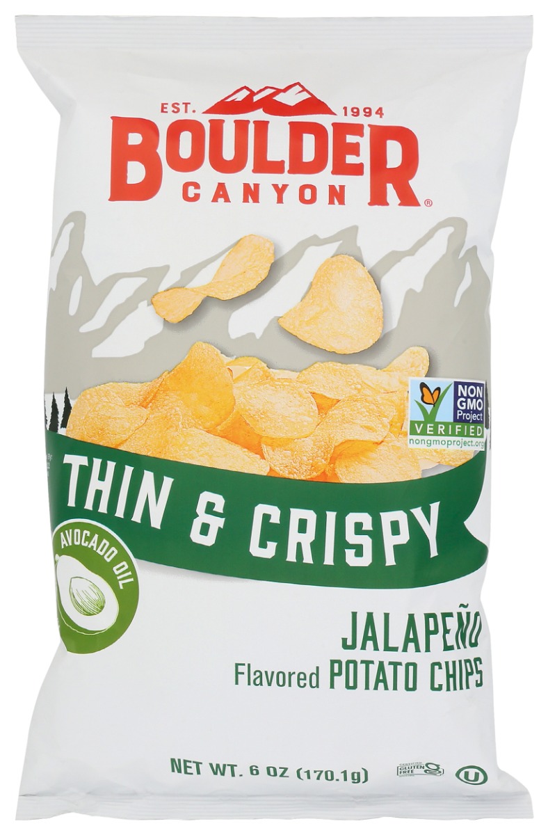 Picture of Boulder Canyon KHCH00394712 6 oz Thin & Crispy Jalapeno Potato Chips