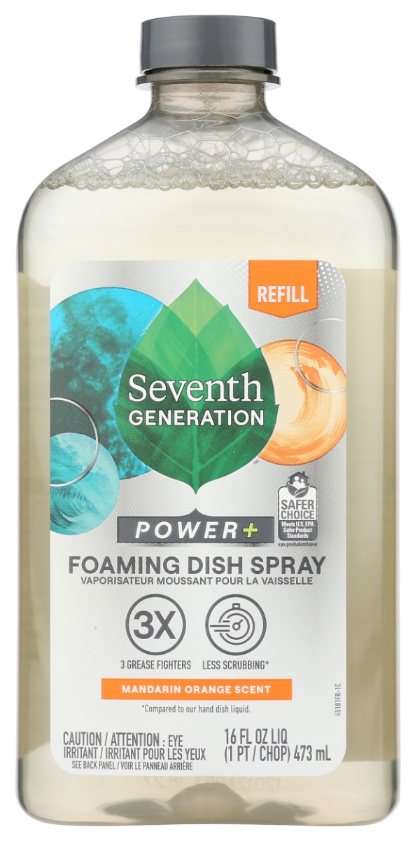 Picture of Seventh Generation KHRM02300397 16 fl. oz Mandarin Orange Foaming Dish Spray Refill