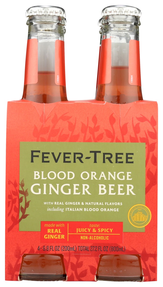 Picture of Fever Tree KHRM02204150 27.2 fl. oz Blood Orange Ginger Beer - 4 Count