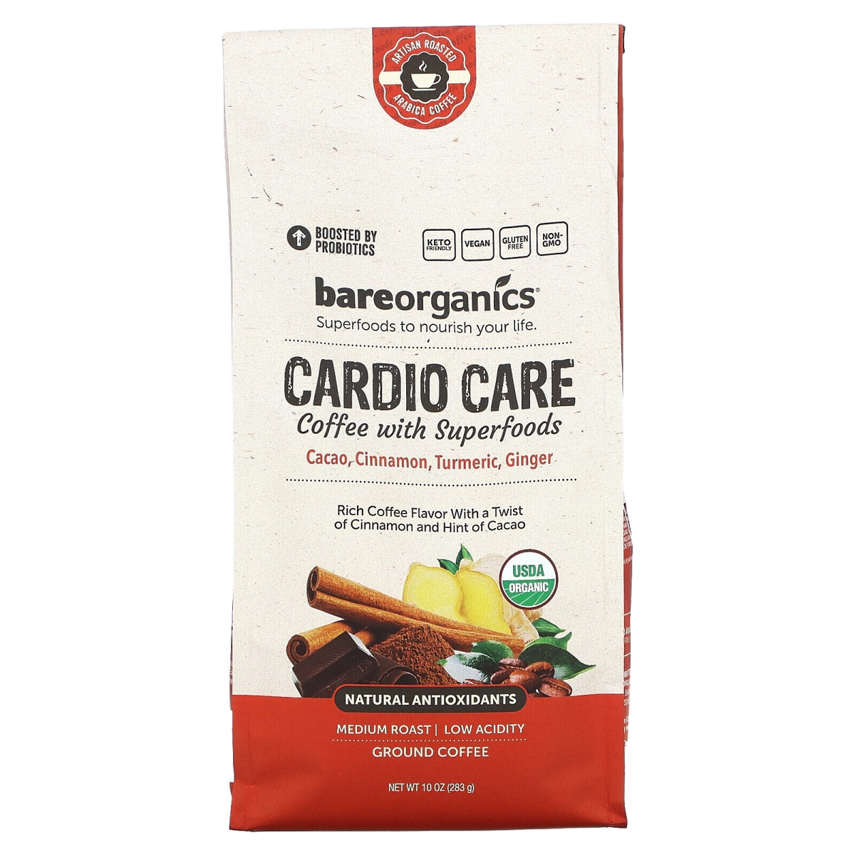 Picture of Bareorganics KHLV02205850 10 oz Organic Cardio Care Coffee