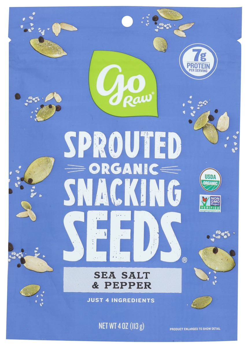 Picture of Go Raw KHRM02207377 4 oz Snack Sea Salt Pepper Seeds