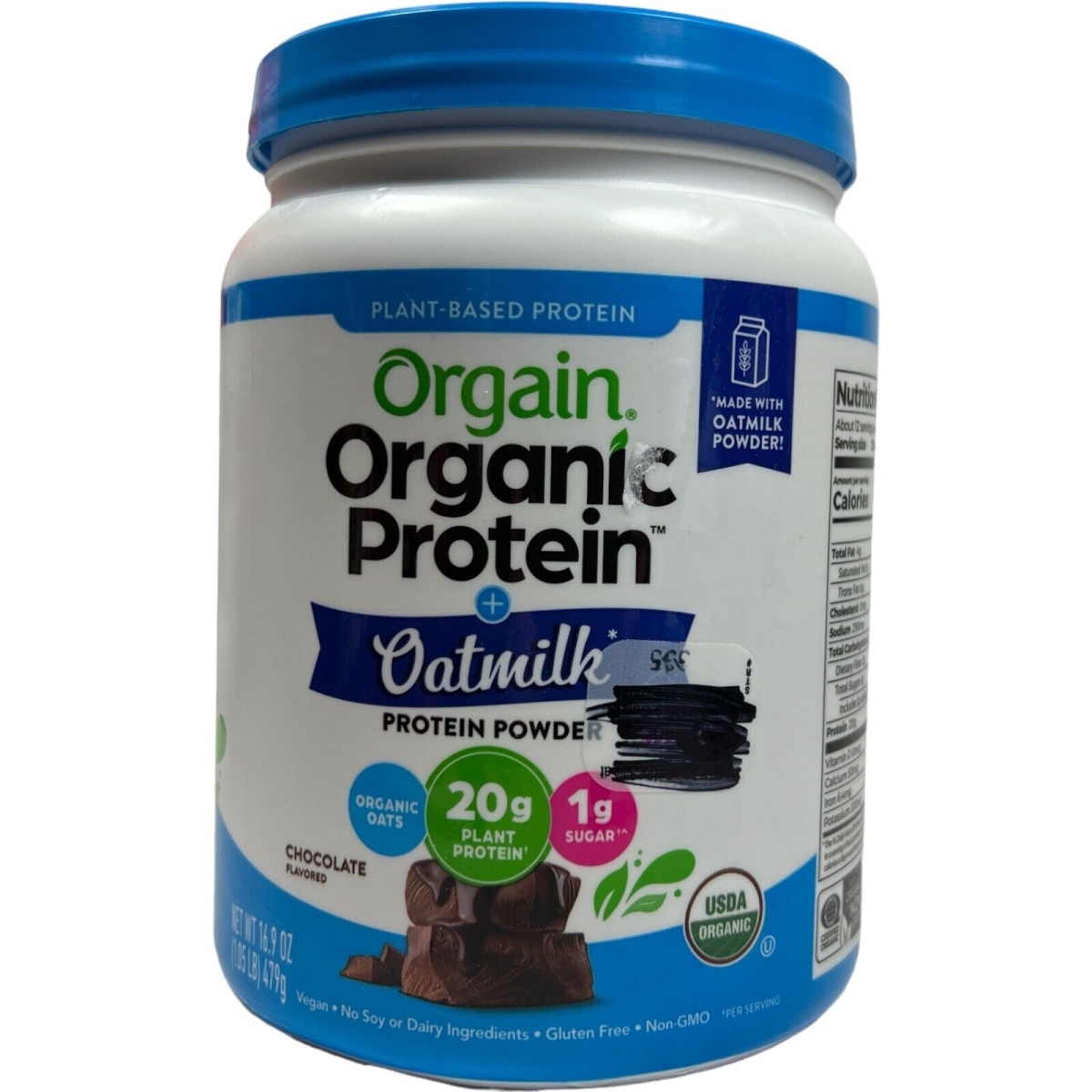 Picture of Orgain KHCH00392097 16.9 oz Organic Protein Oatmilk Plant Based Protein Powder