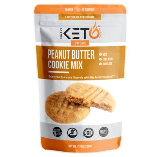 Picture of Simply Keto Nutrition KHCH02200919 7.7 oz Peanut Butter Cookie Keto Mix