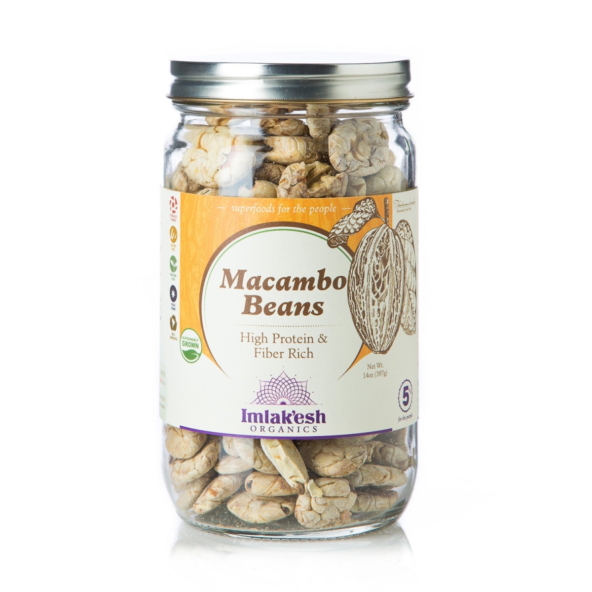 Picture of Imlakesh Organics KHCH02205583 1.75 oz Macambo Beans