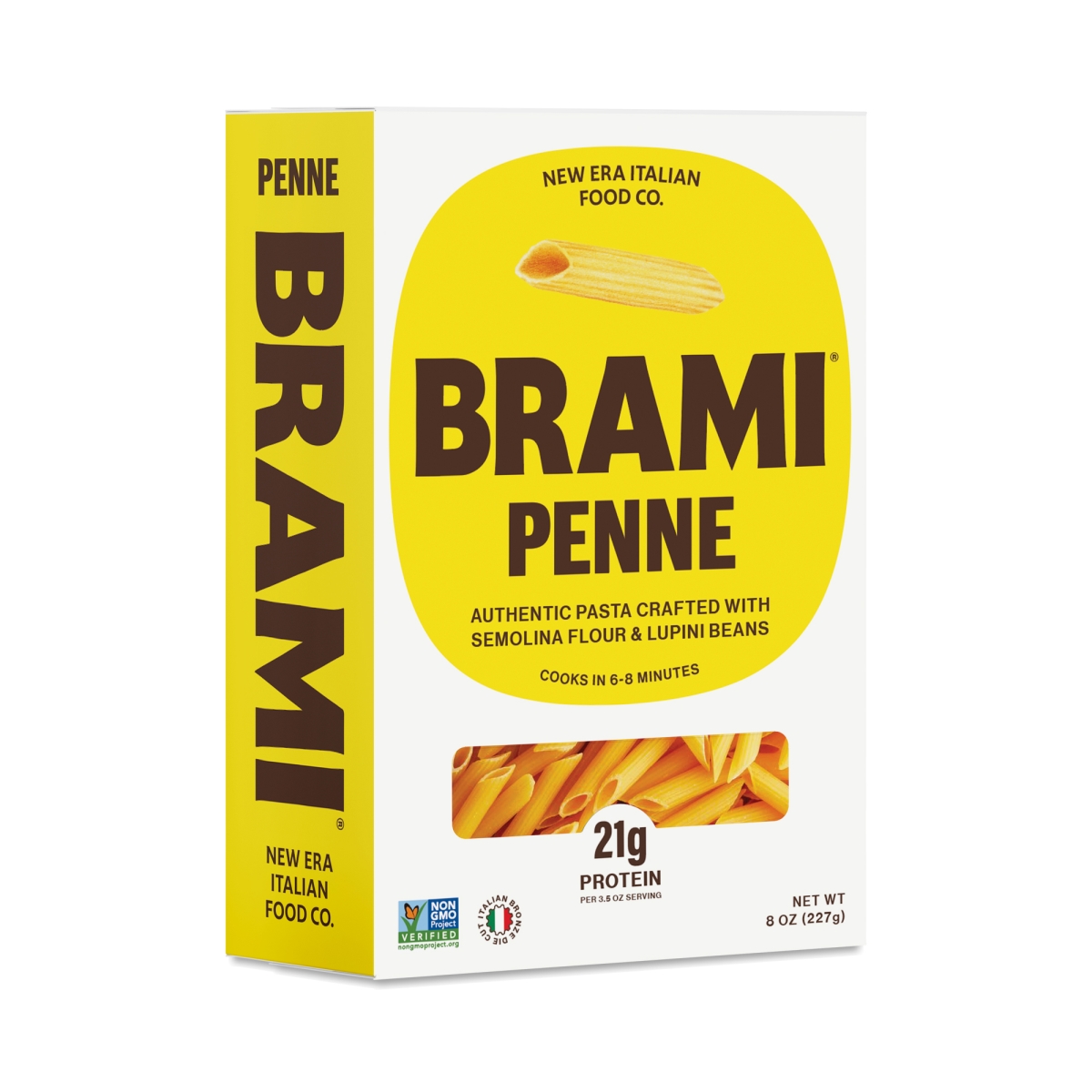 Picture of Brami Lupini Snack KHLV00400535 8 oz Semolina Lupini Penne Pasta