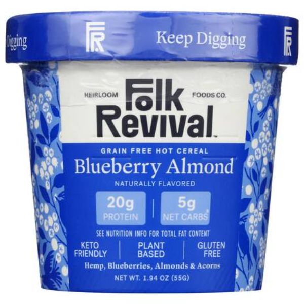 Picture of Folk Revival KHLV02300835 1.94 oz Blueberry & Almond Hot Cereal