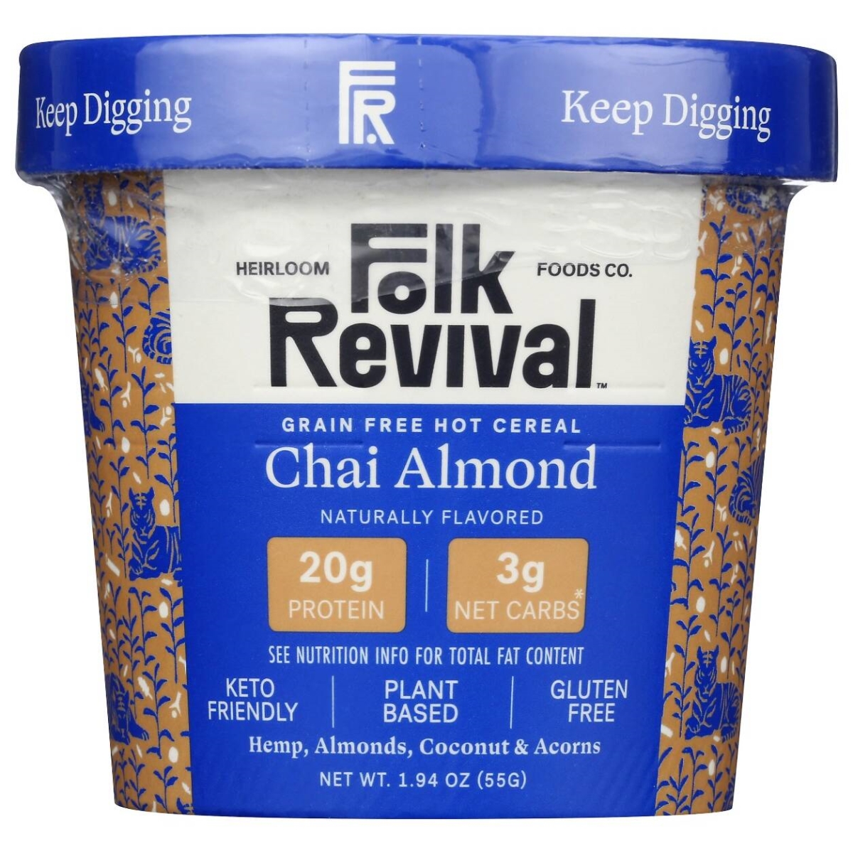 Picture of Folk Revival KHLV02300837 1.94 oz Chai Almond Hot Cereal