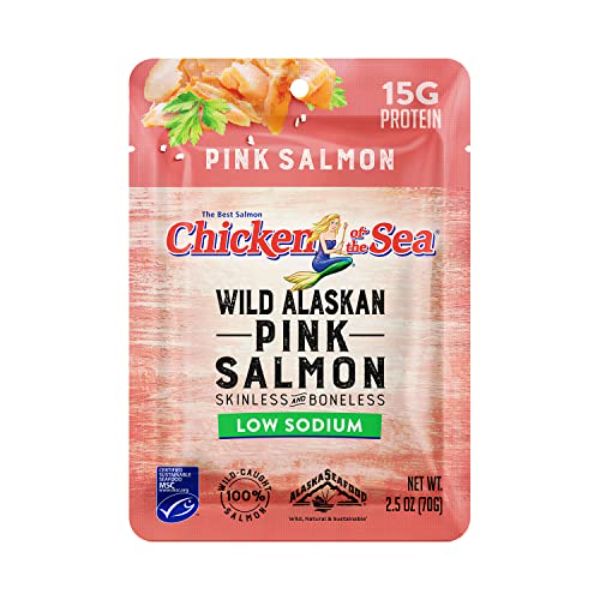 Picture of Chicken of the Sea KHRM02201186 2.5 oz Wild Alaskan Low Sodium Pink Salmon Preserves