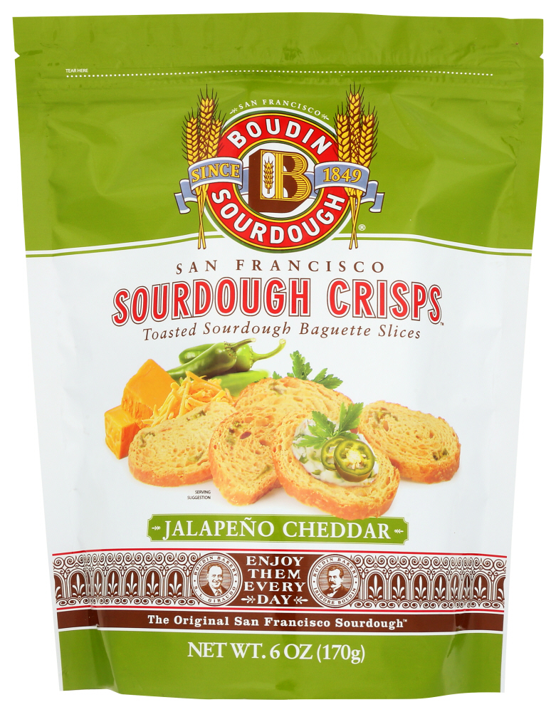 Picture of Boudin Sourdough KHRM00329613 6 oz Jalapeno Cheddar Sourdough Crisps Bread
