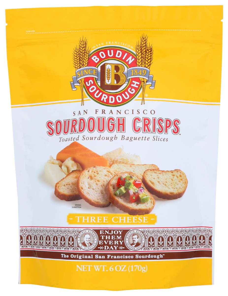 Picture of Boudin Sourdough KHRM00329880 6 oz Three Cheese Crisps Bread