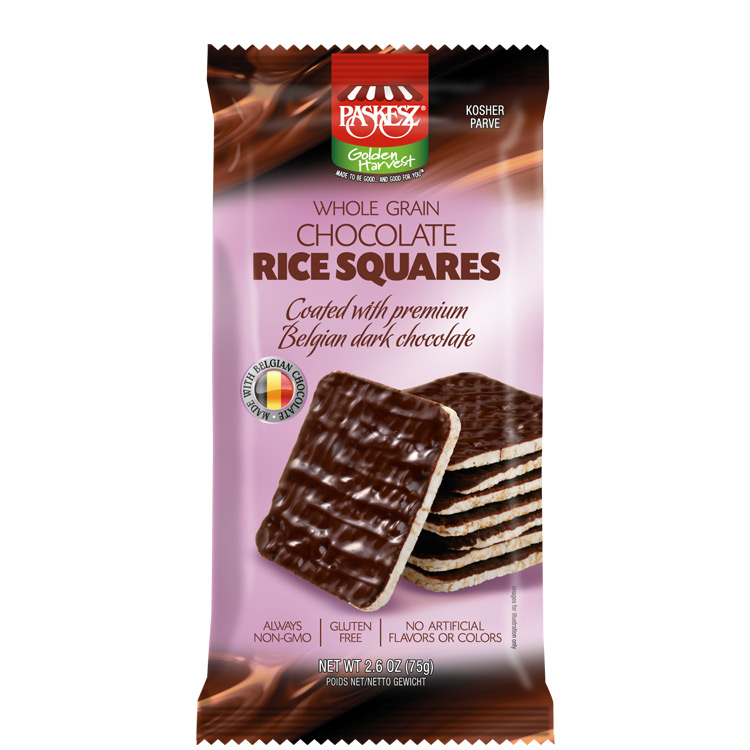 Picture of Paskesz KHRM00396769 2.6 oz Chocolate Covered Whole Grain Rice Squares Cookies