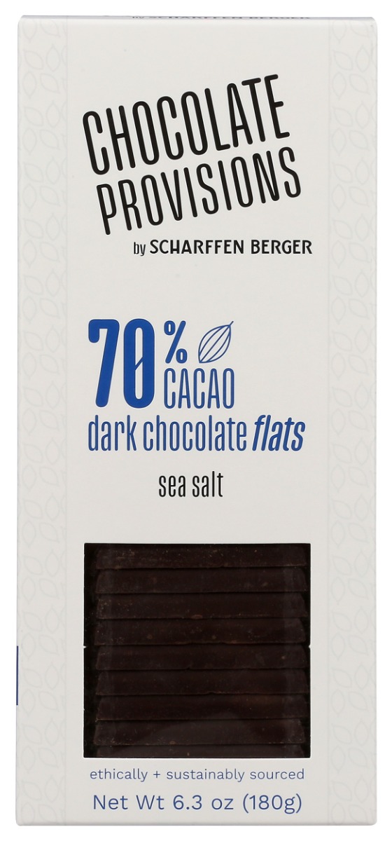 Picture of Scharffen Berger KHLV02207762 6.3 oz 70 Percent Dark Chocolate with Sea Salt Flats