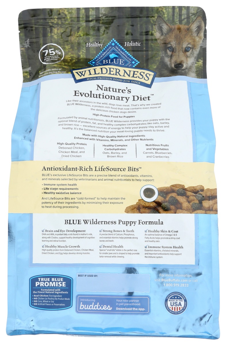 Picture of Blue Buffalo KHLV02206324 4.5 lbs Puppy Chicken Wilderness Dog Food