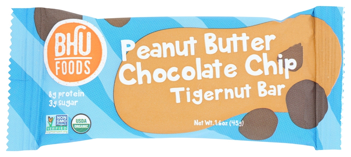Picture of Bhu Foods KHCH02206458 1.6 oz Peanut Butter Chocolate Chip Tigernut Bar