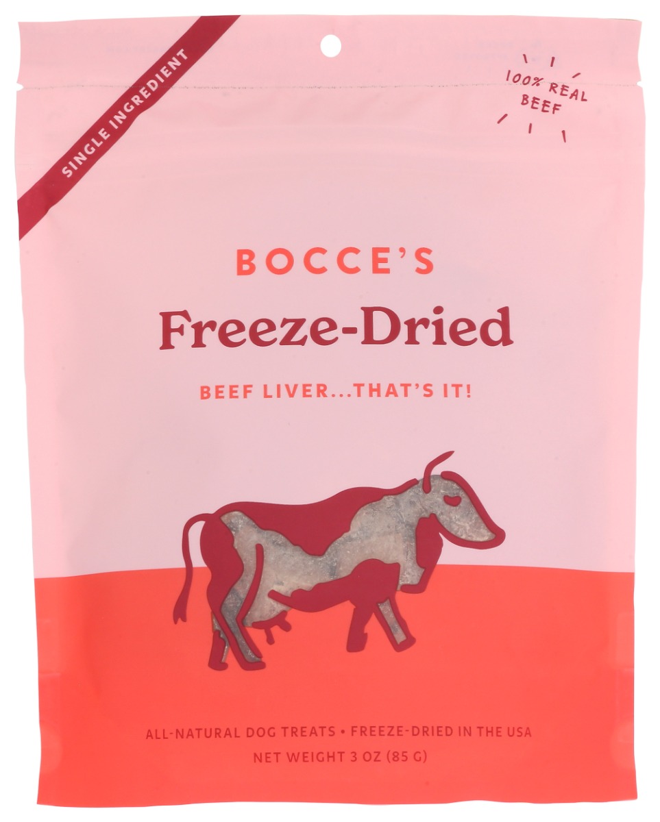 Picture of Bocces Bakery KHRM02300277 3 oz Beef Liver Freeze Dried Dog Treats