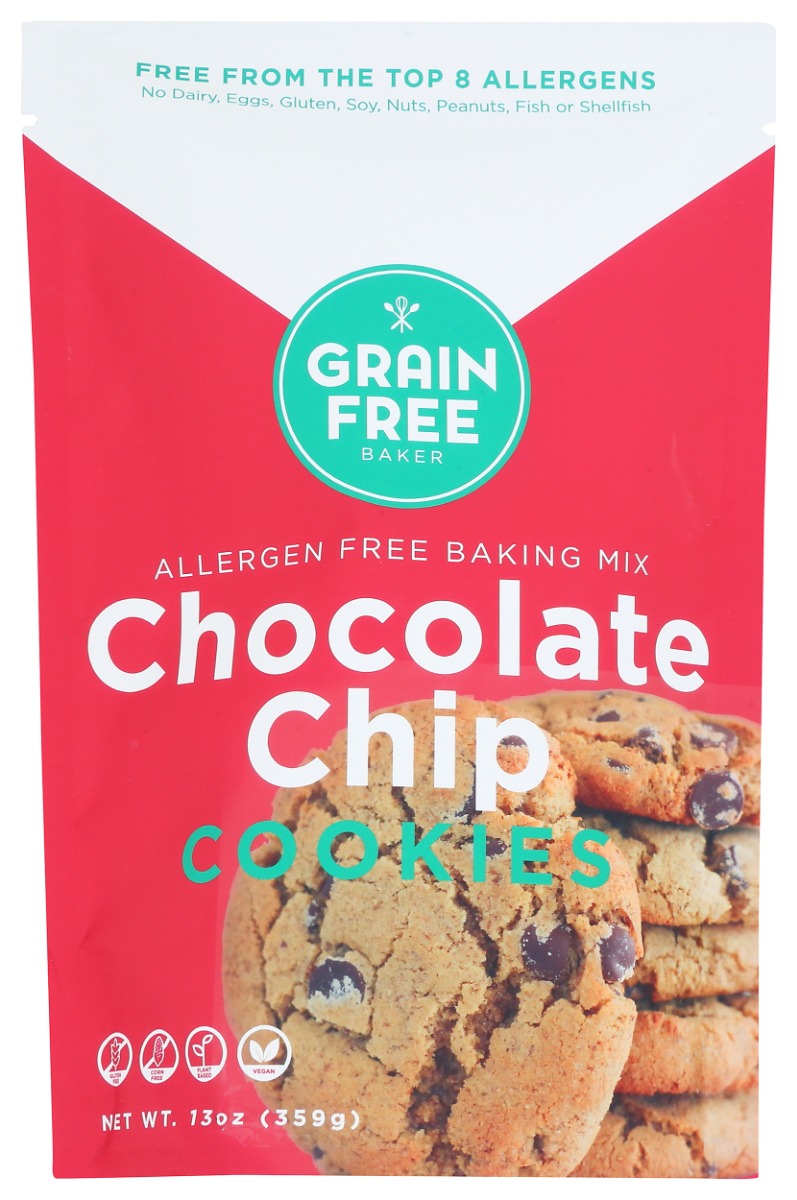 Picture of Grain Free Baker KHCH02207438 13 oz Chocolate Chip Grain Free Cookie Mix