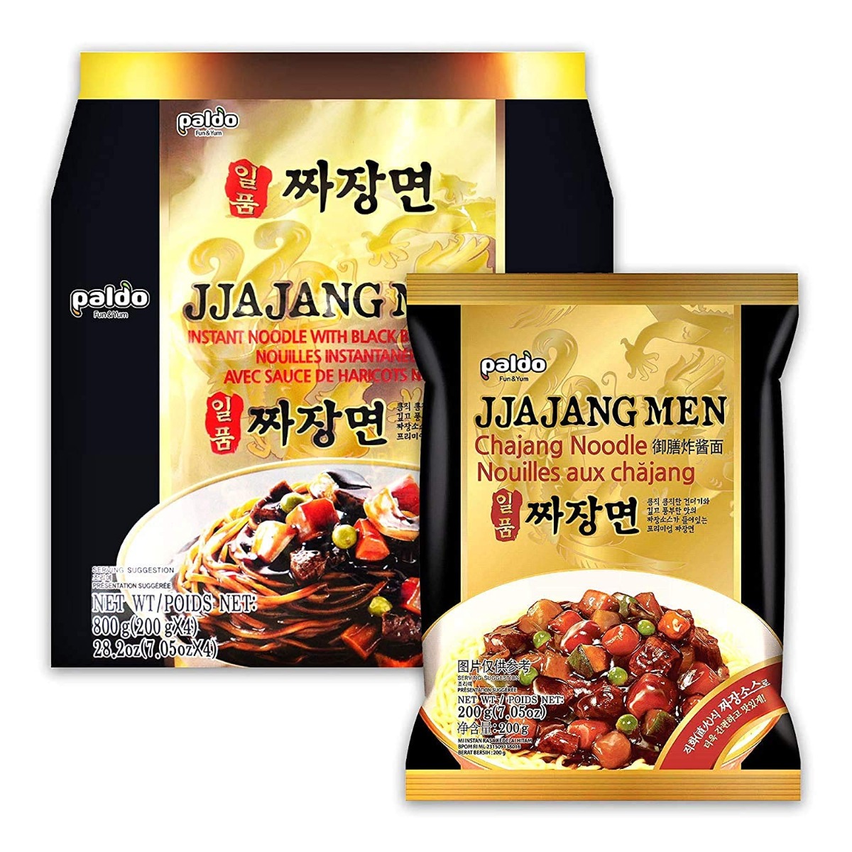 Picture of Paldo KHRM00399630 28.2 oz Jjajangmen Chajang Noodle - 4 Count
