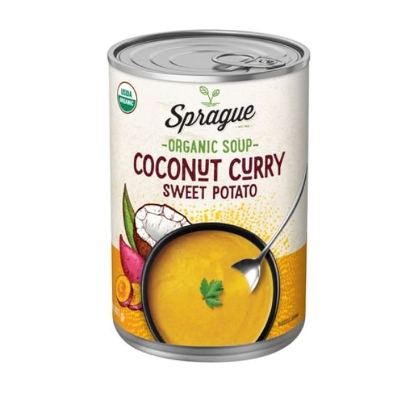 Picture of Sprague KHLV00399610 14.5 oz Organic Sweet Potato Coconut Curry Soup