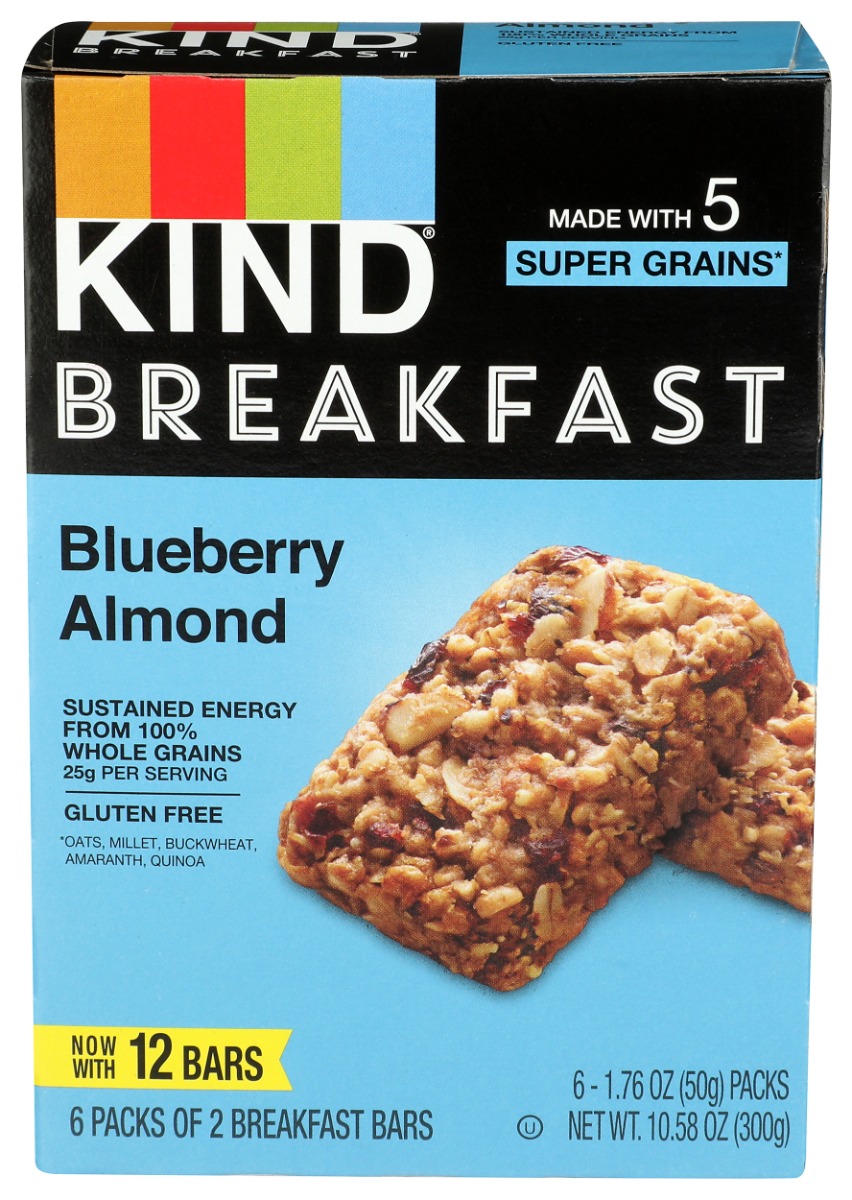 Picture of Kind KHRM02205127 10.58 oz Blueberry Almond Breakfast Bar