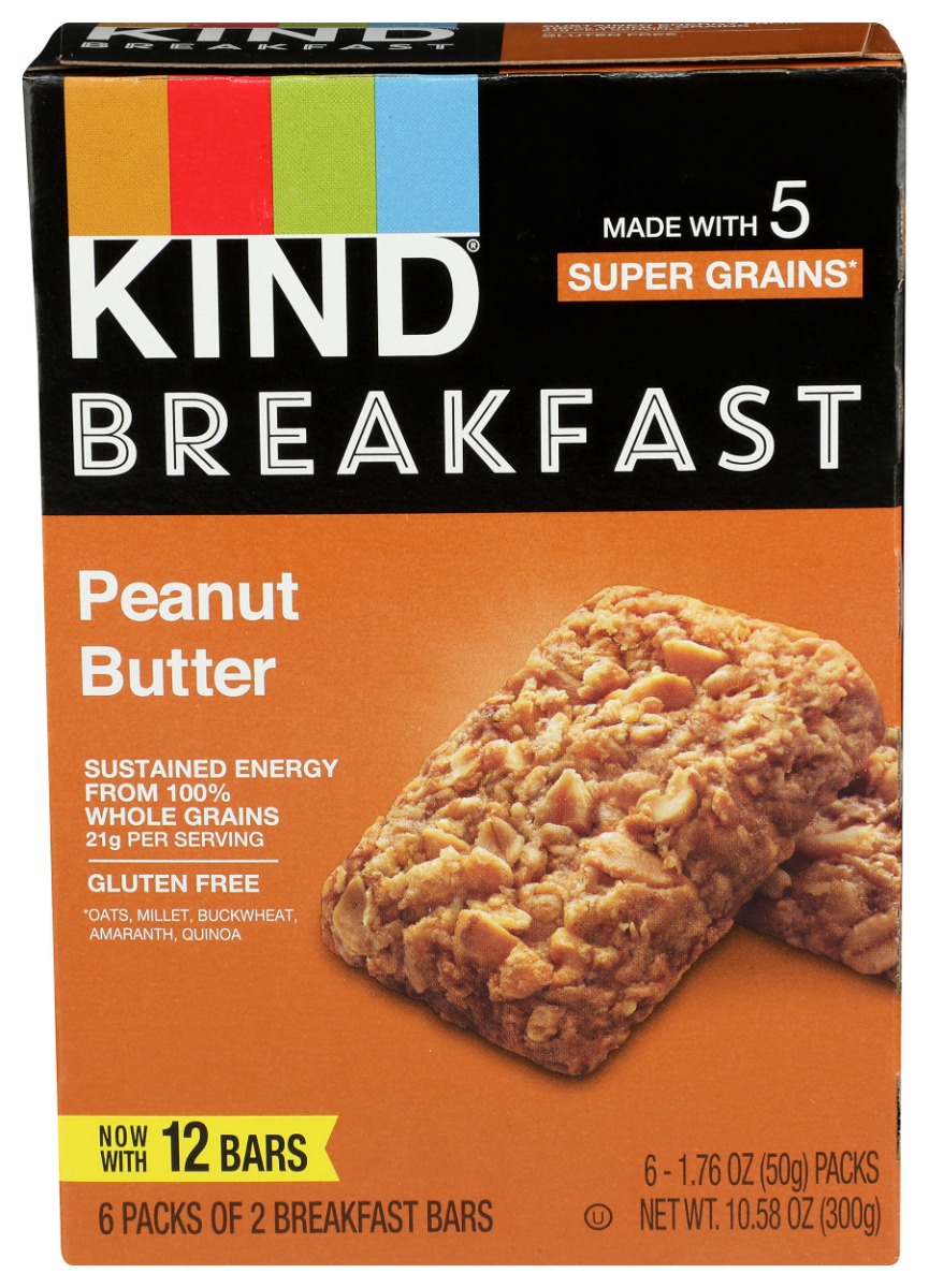 Picture of Kind KHRM02205130 10.58 oz Peanut Butter Breakfast Bar