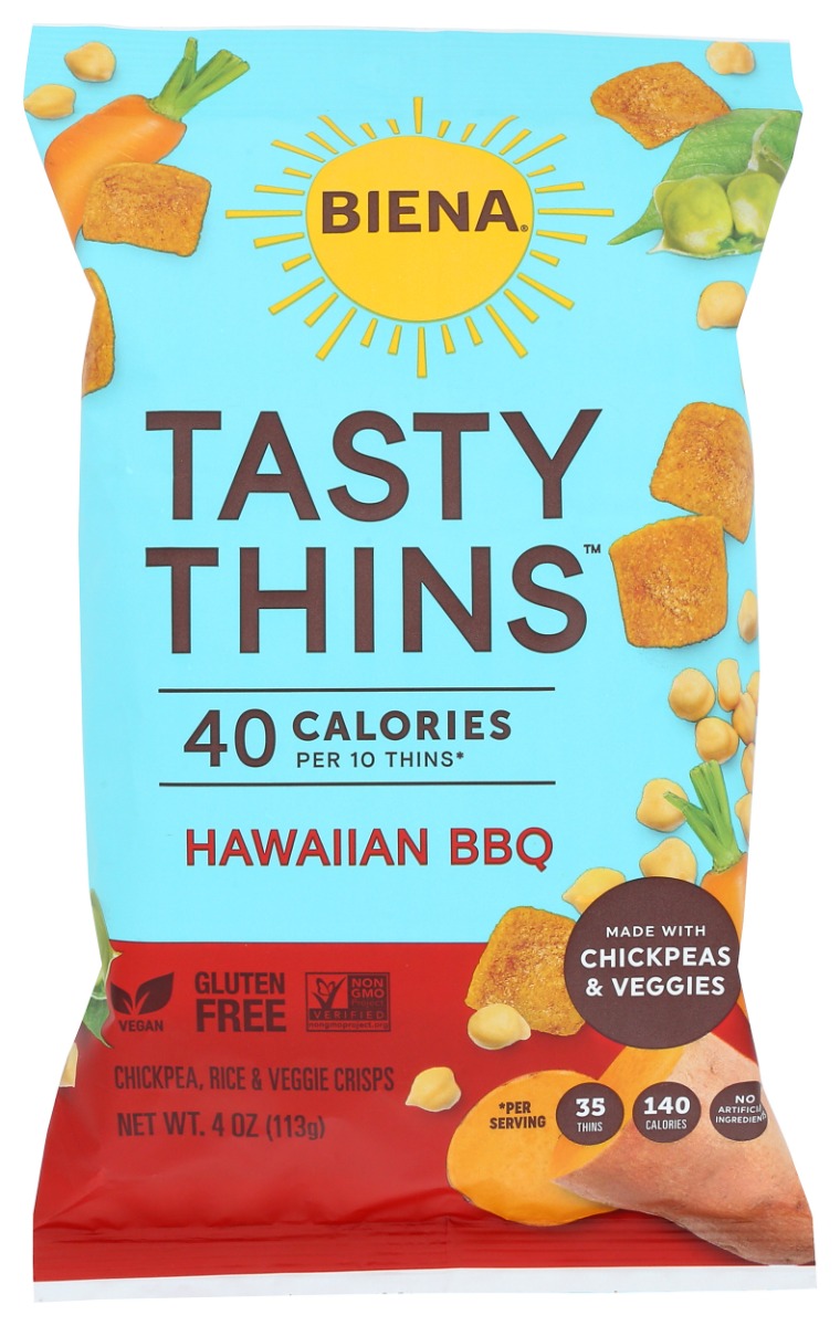 Picture of Biena KHRM00400681 4 oz Tasty Thins Hawaiian Bbq Crisps Chips