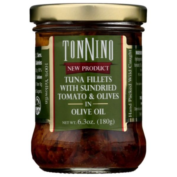Picture of Tonnino KHLV00390794 6.3 oz Tuna Fillets with Sundried Tomato & Olive Oil Seafood