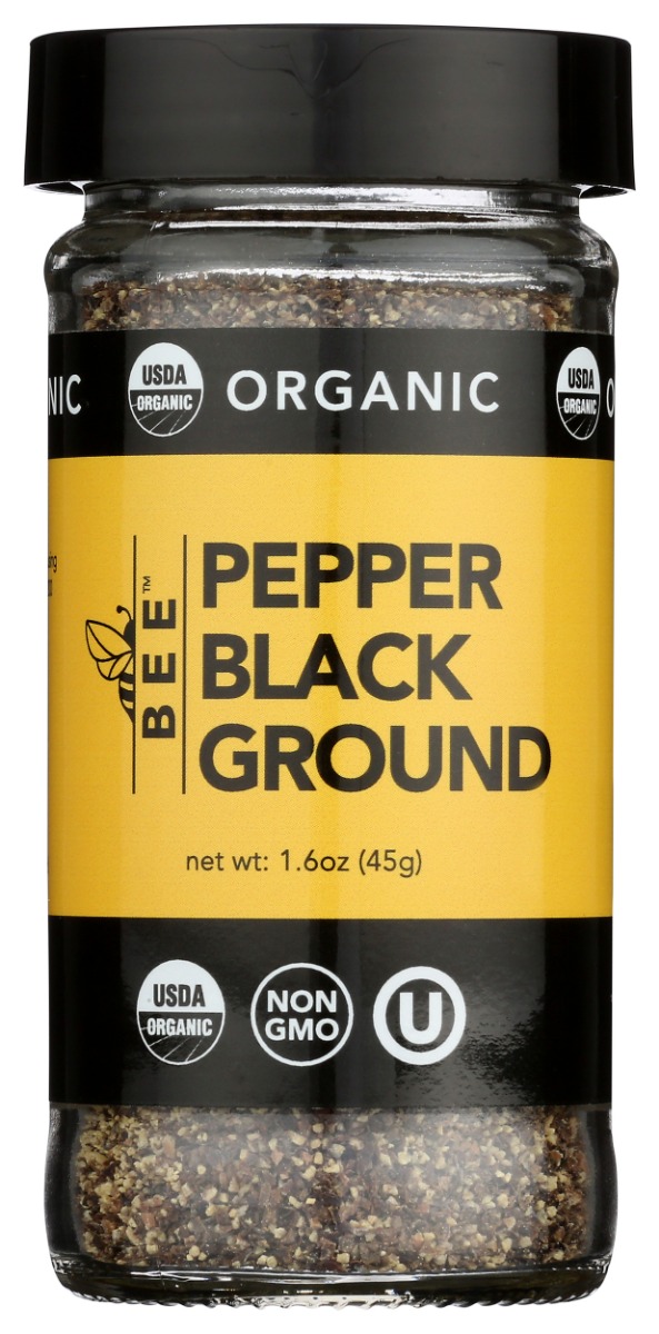 Picture of Bee Spices KHRM02306039 1.6 oz Organic Pepper Black Ground Spices
