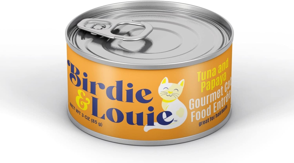 Picture of Birdie & Louie KHRM02301349 3 oz Tuna & Papaya Gourmet Entrees Wet Cat Food