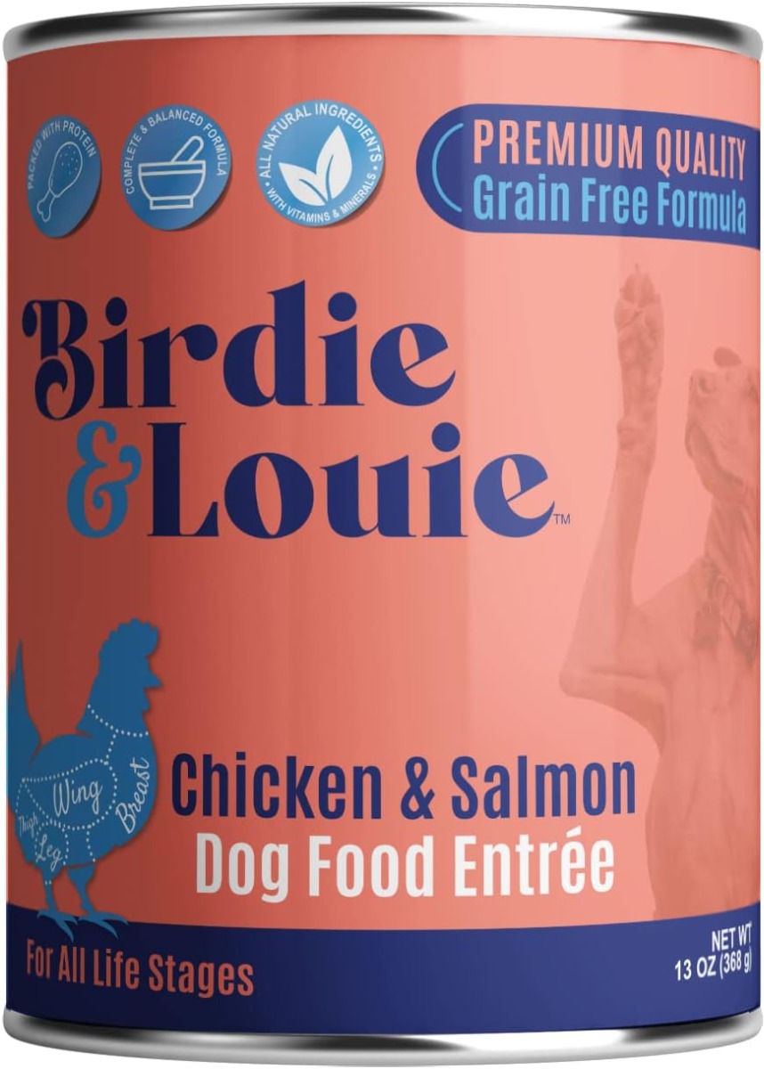 Picture of Birdie & Louie KHRM02301370 13 oz Real Chicken & Salmon Wet Dog Food