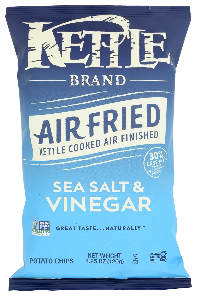 KHRM02207585 4.25 oz Sea Salt & Vinegar Air Fried Potato Chips -  Kettle Foods