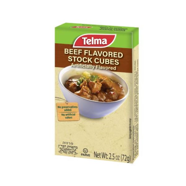 Picture of Telma KHRM02202108 2.5 oz Beef Flavored Stock Cubes Soup