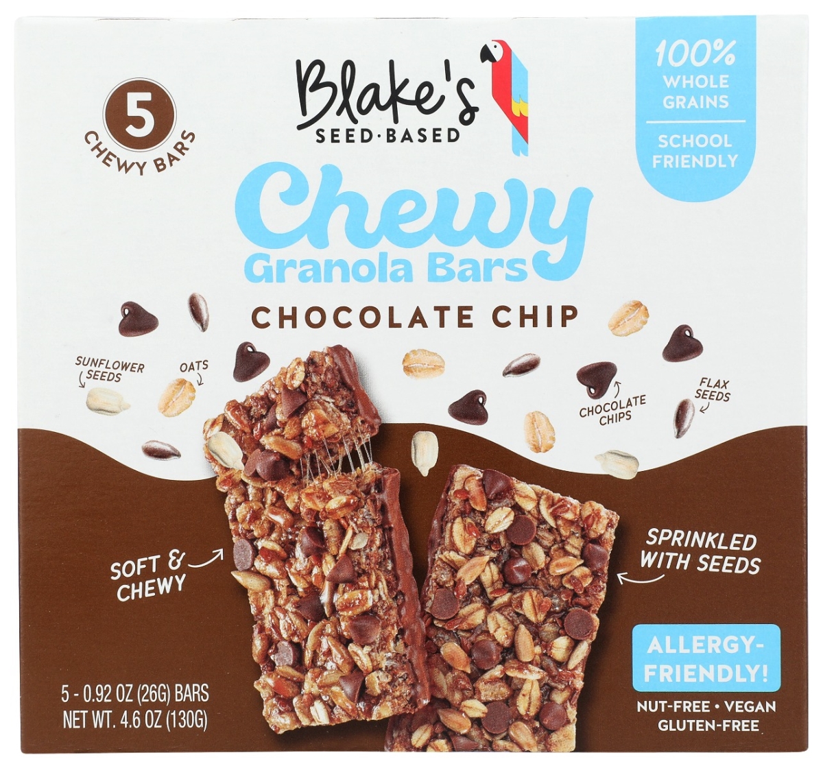 Picture of Blakes Seed Based KHCH02300353 4.6 oz Chocolate Chip Chewy Granola Bars